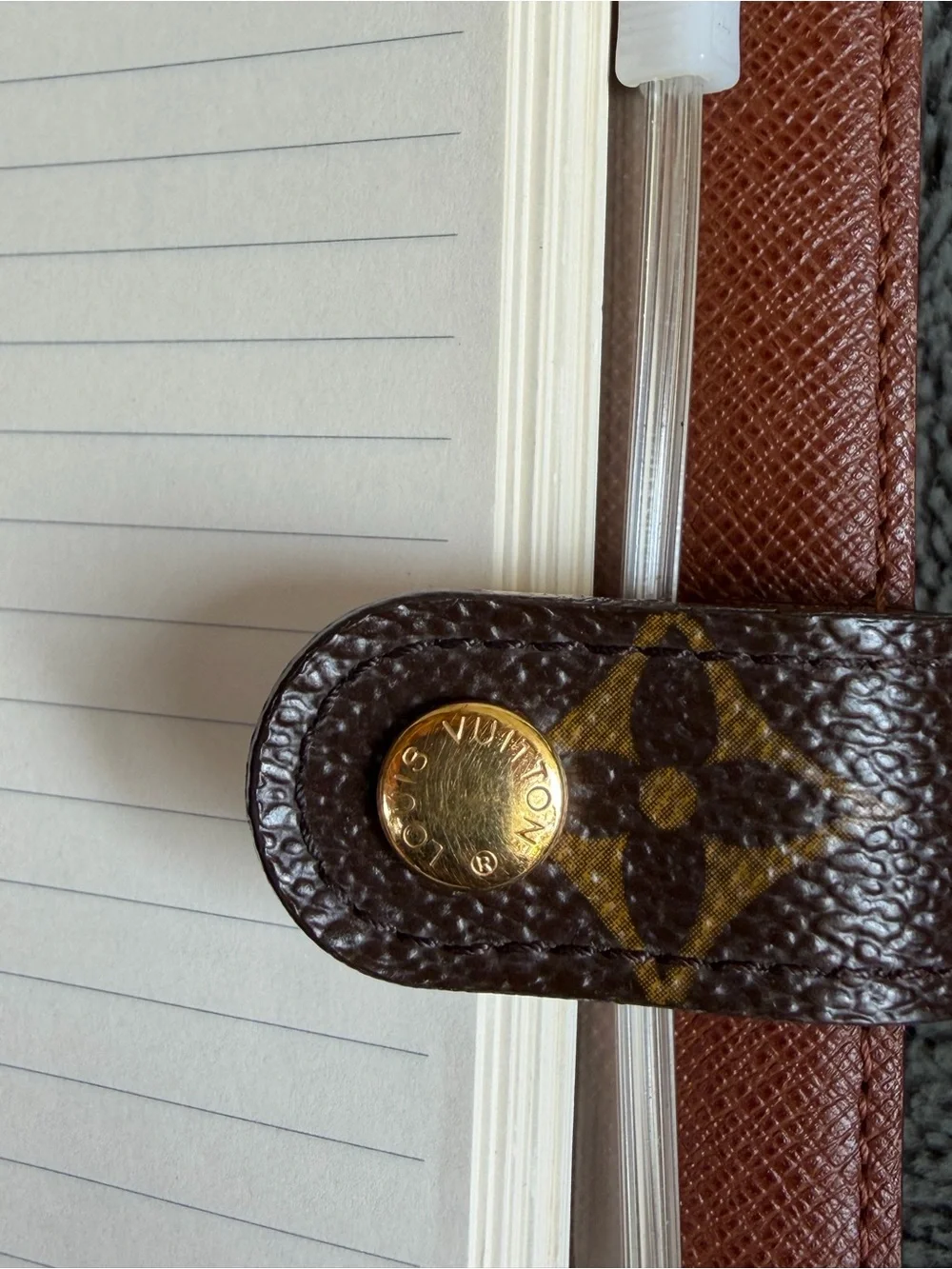 Louis Vuitton Monogram Compact Agenda in Brown and Gold